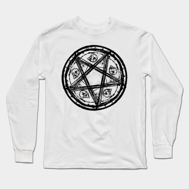 Pentagram Long Sleeve T-Shirt by lllucifercat